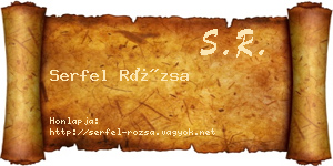 Serfel Rózsa névjegykártya