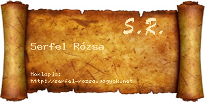 Serfel Rózsa névjegykártya